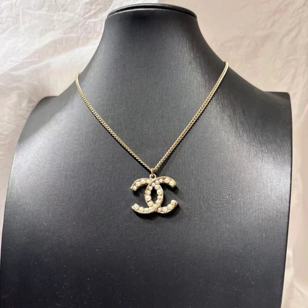 95新 Chanel/香奈儿 Chanel 11A 双C珍珠吊坠项链15175402
