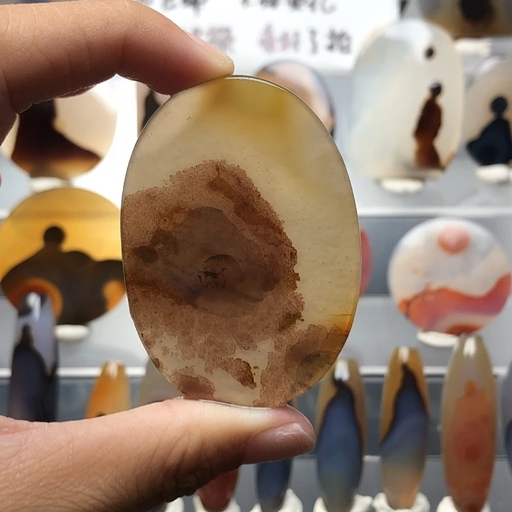 玛瑙/玉髓银S925镀金镶嵌珠宝半成品74