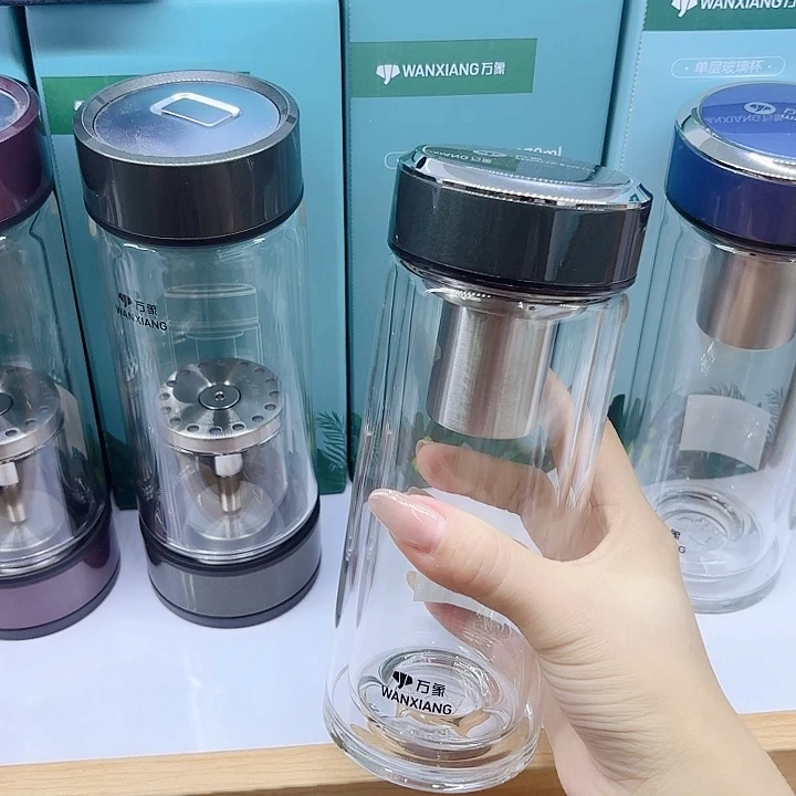 万象品牌双层玻璃杯V278-430橄榄