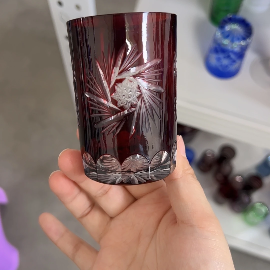 水晶玻璃高脚款微瑕一个