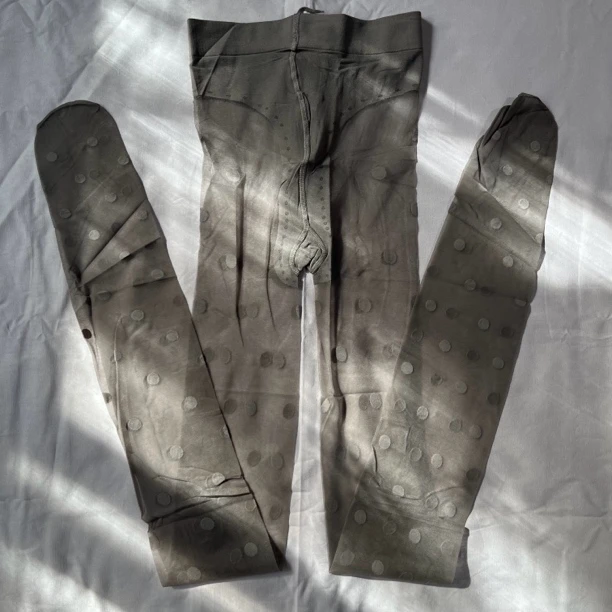 小圆点波点灰色15D夏季薄款连裤袜