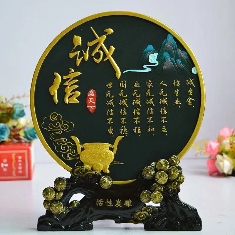 活性炭雕工艺品办公室书桌书柜装饰摆件客厅电视柜酒柜创意小摆XY