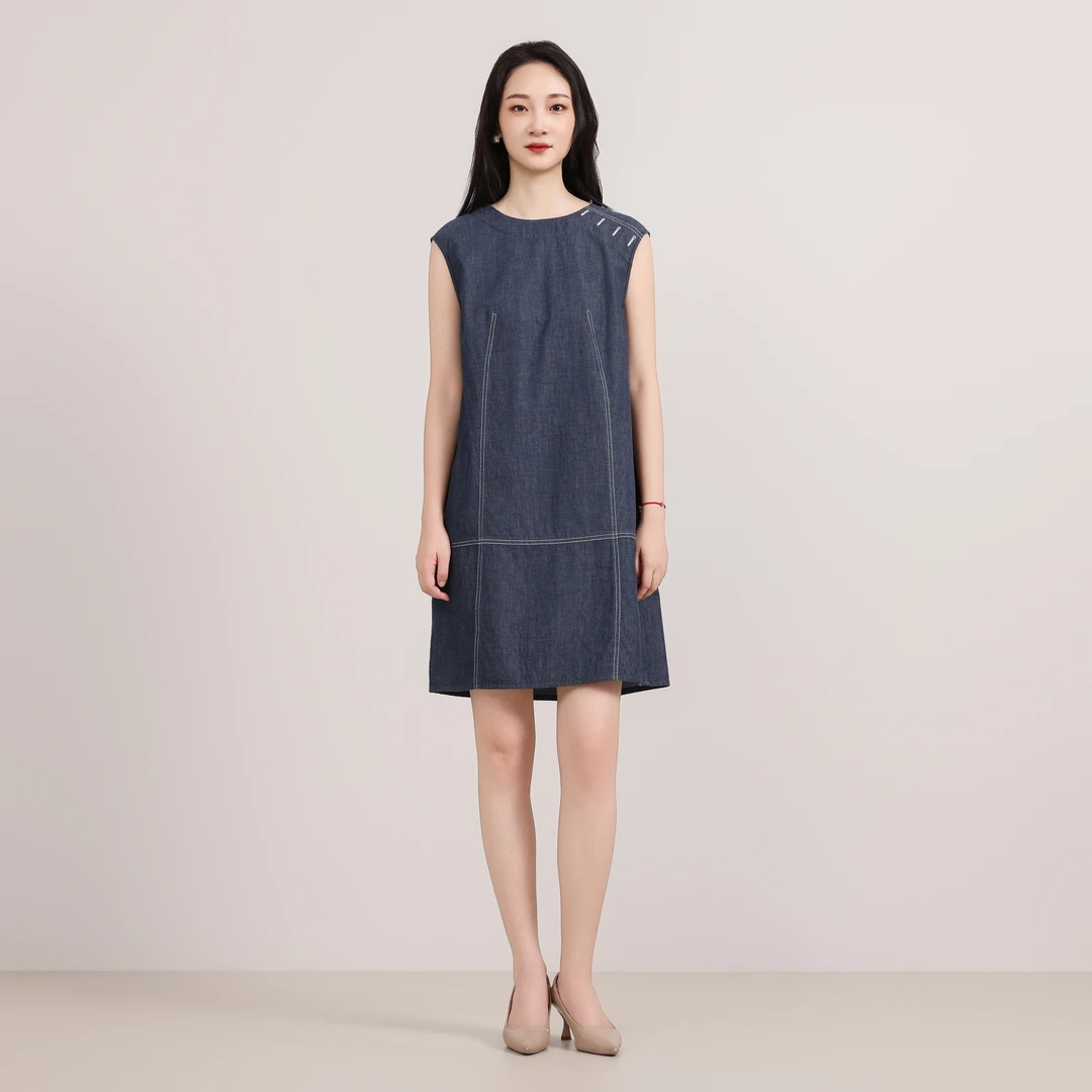 啦娜菲LANAFAY夏季无袖连衣裙9X446