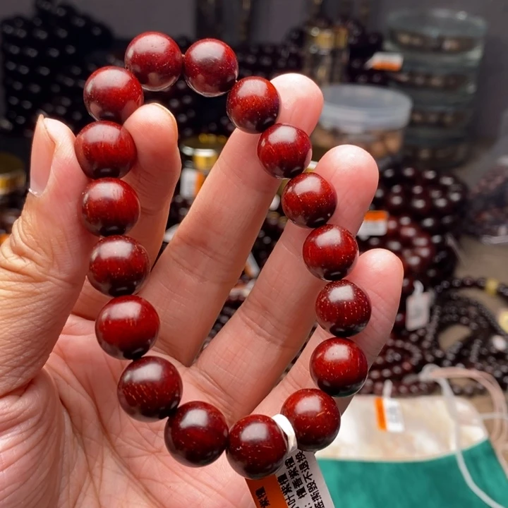 咕***咕檀香紫檀（小叶紫檀）手串/手链1.2原汁原味泥龙鳞满星