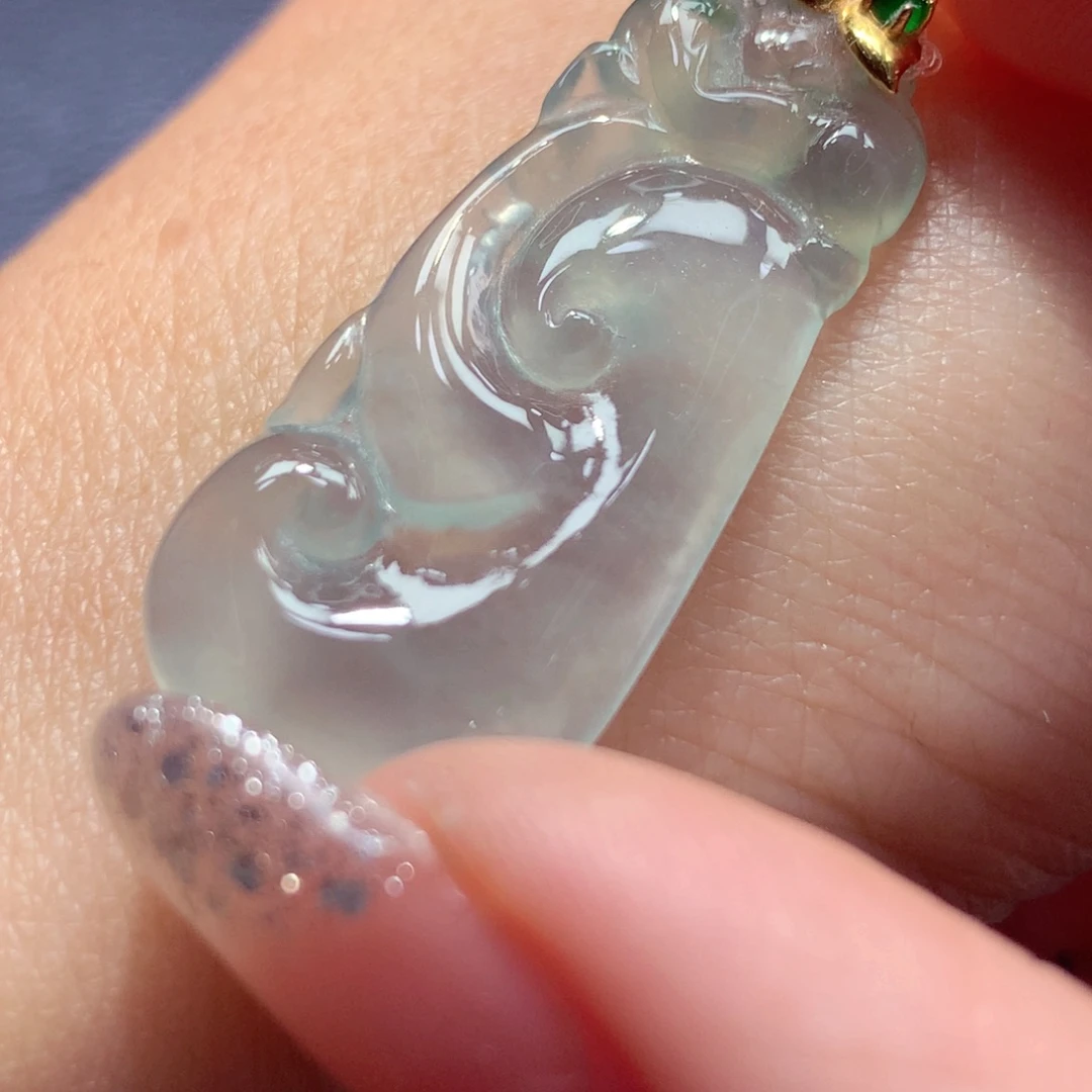 定制翡翠18K金镶嵌翡翠