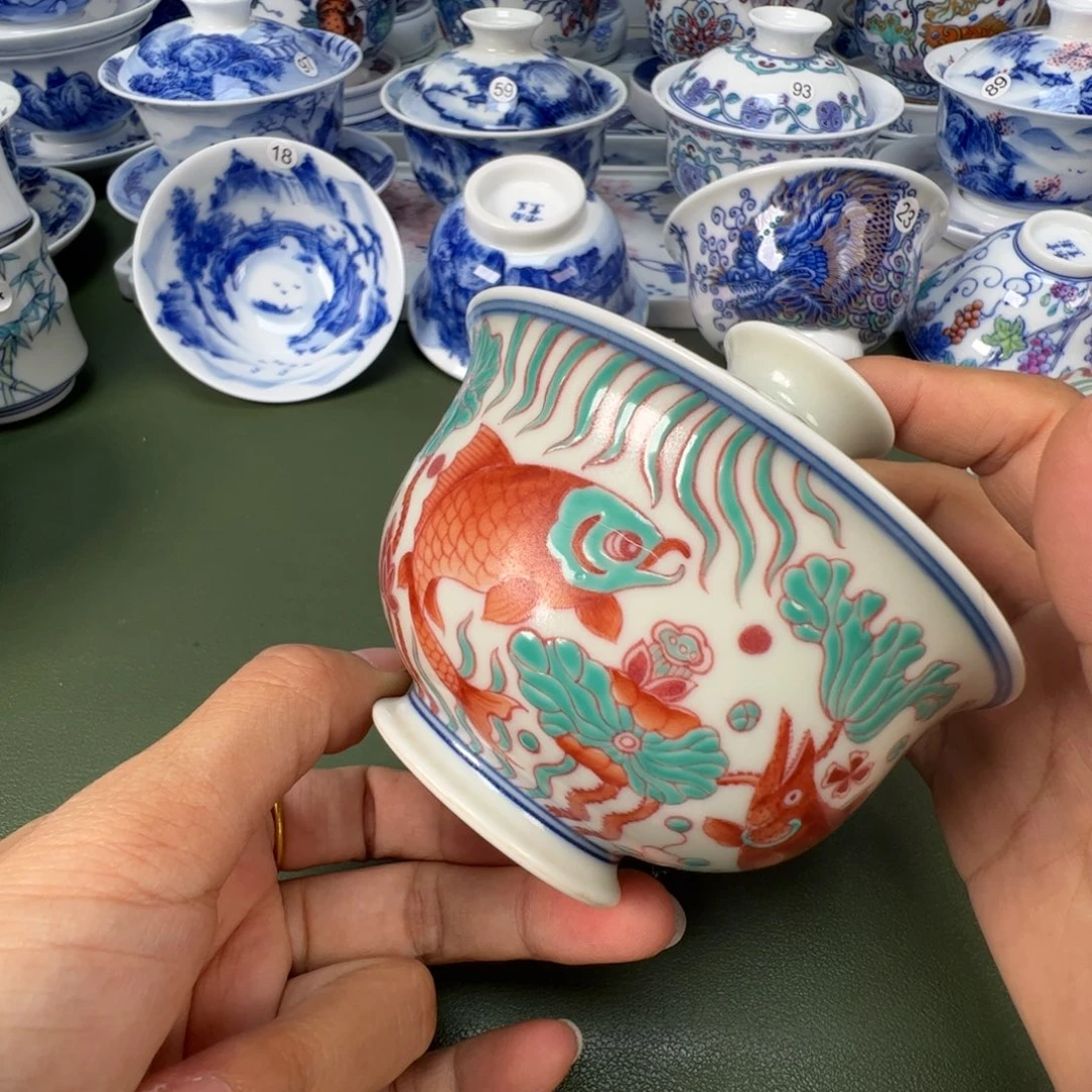 景德镇纯手工纯手绘茶具木木16