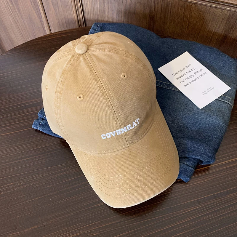 韩系百搭鸭舌帽女字母刺绣显脸小