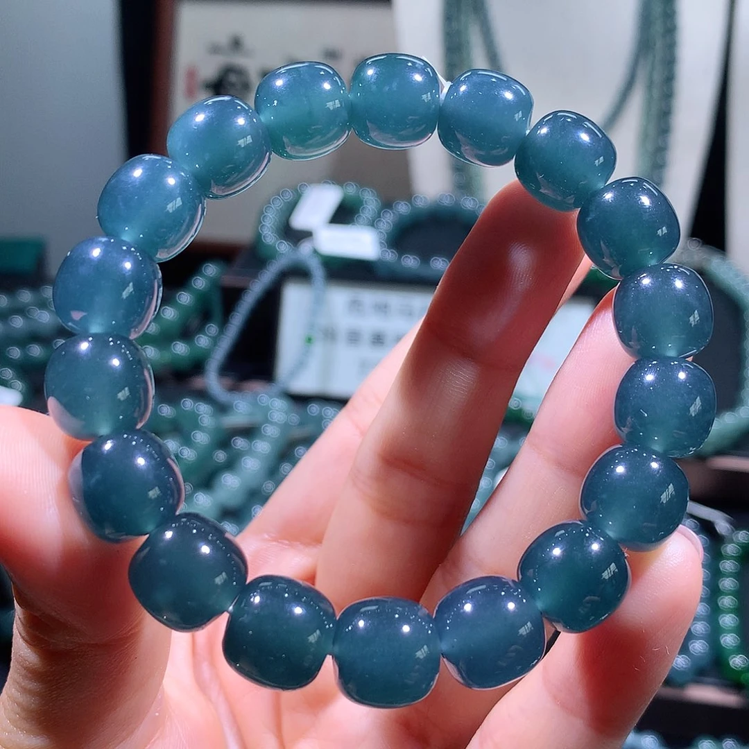 未镶嵌手链翡翠天然a货翡翠手串12mm