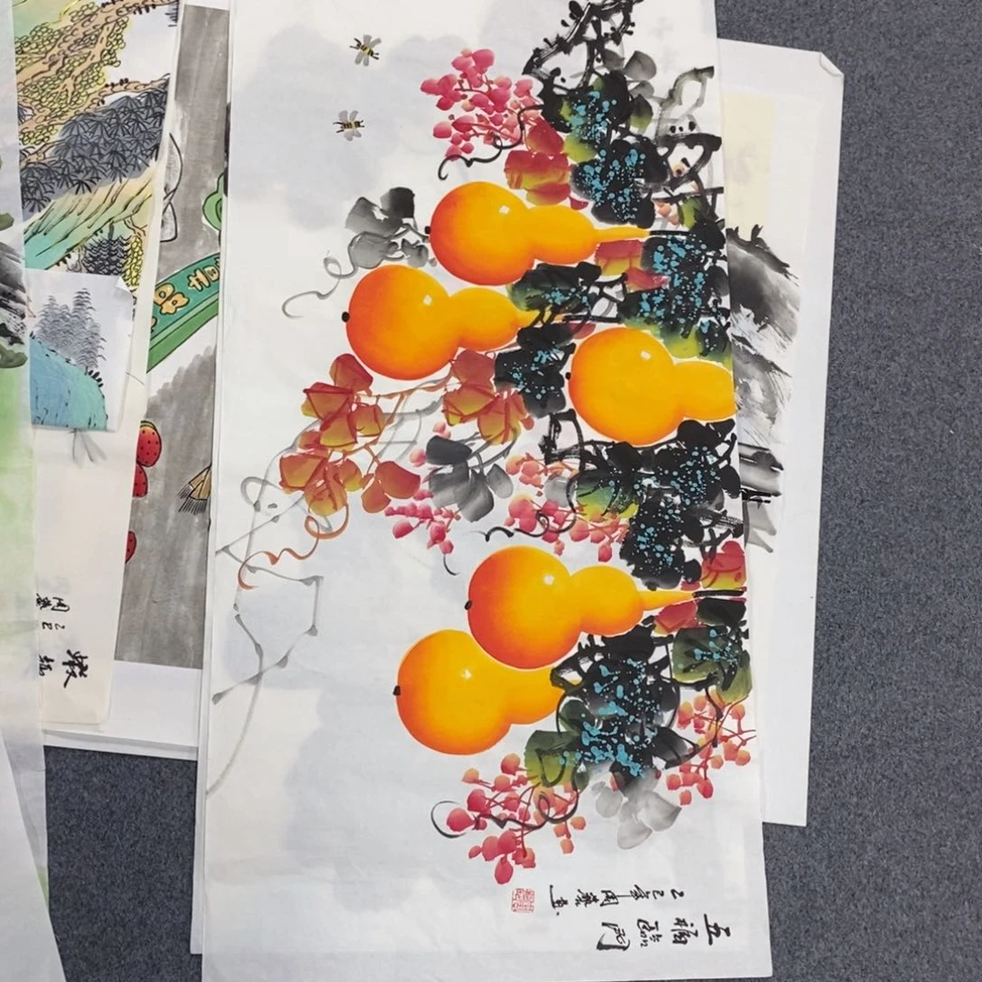 国画尺寸100✖️50三尺精品手绘画