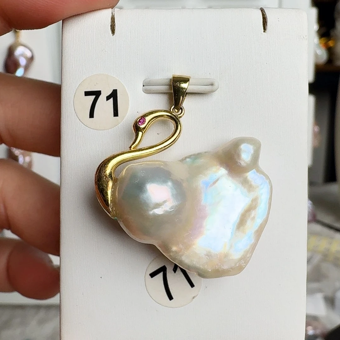 淡水珍珠颈饰银S925镶嵌