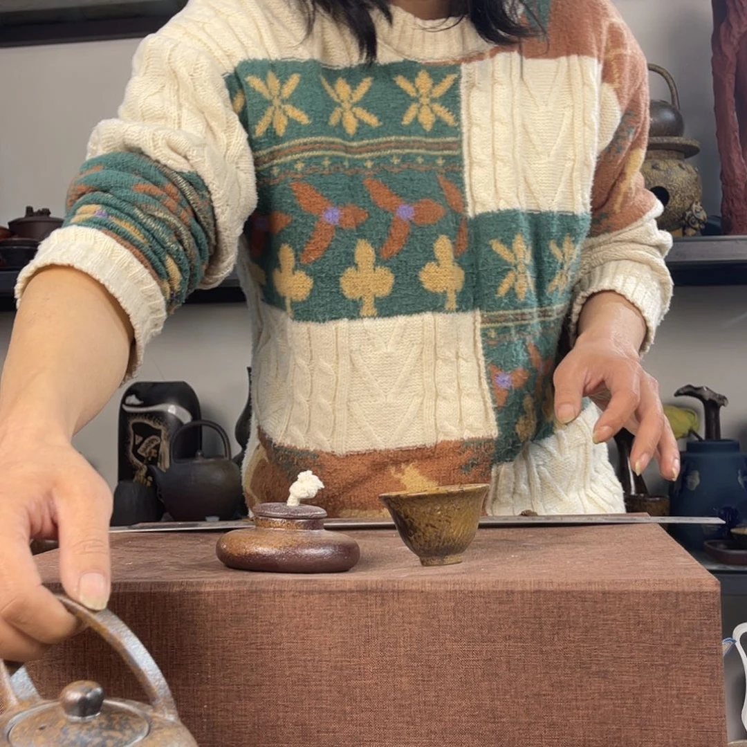 紫泥茶壶紫砂粗陶茶器