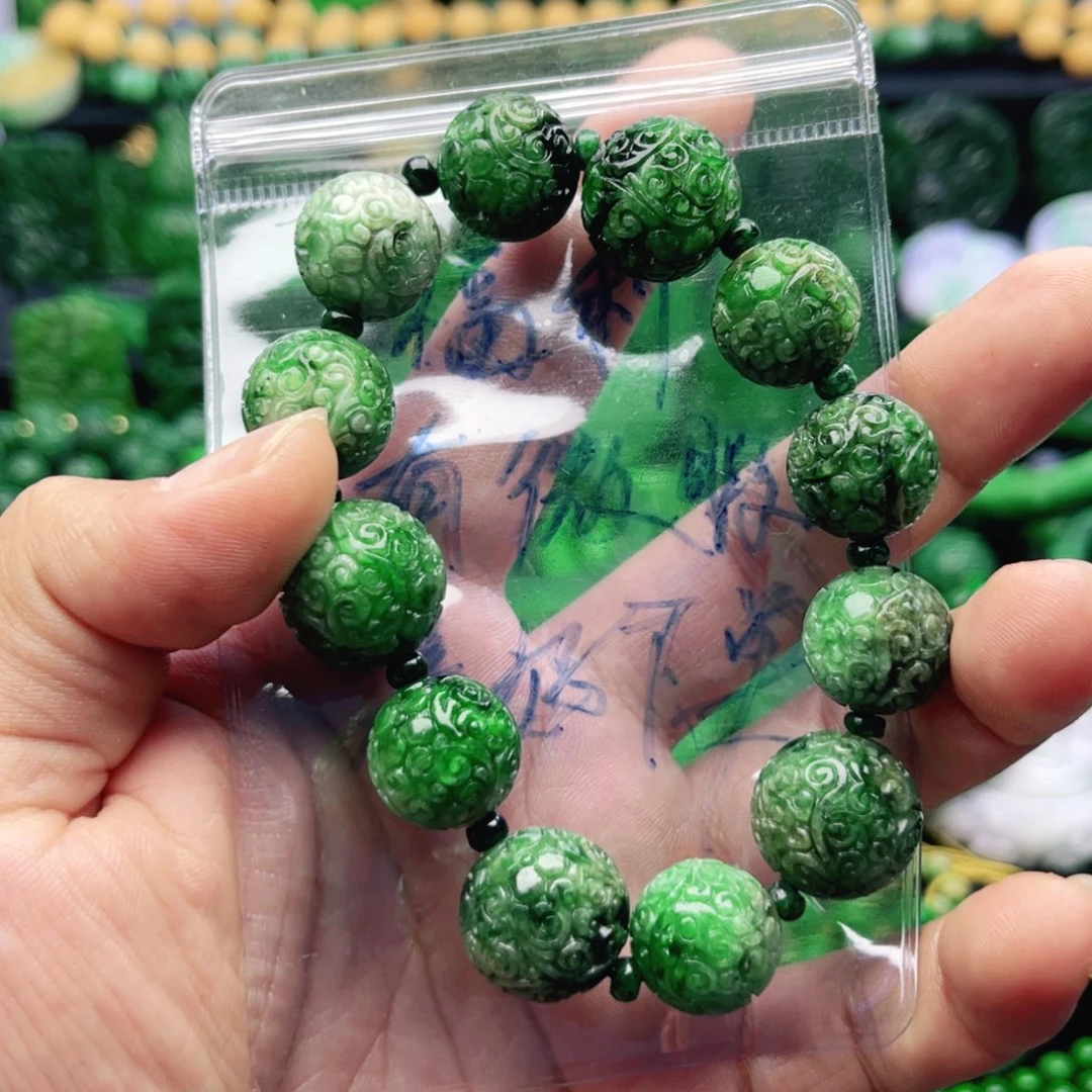 翡翠未镶嵌颈饰手串福利珠子16-18直径