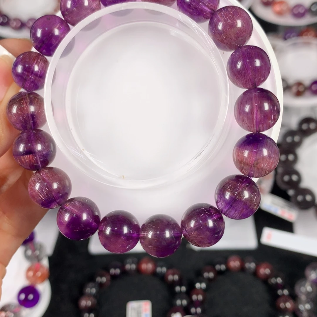 水晶手链未镶嵌稀有紫超七