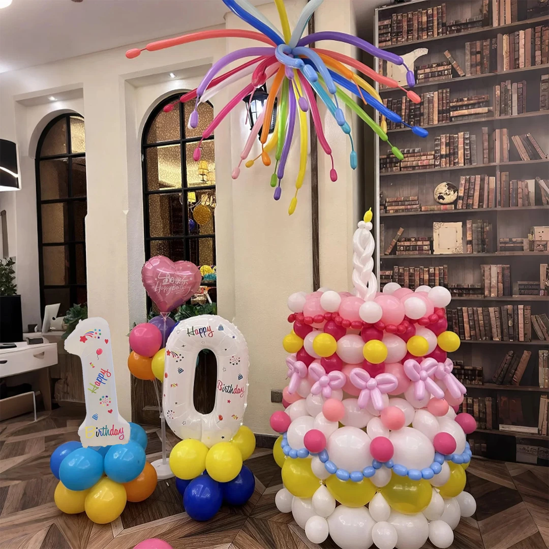 网红创意巨型生日气球蛋糕diy材料包拍照造型场景布置装饰套餐