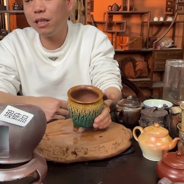 紫砂柴烧多肉花盆