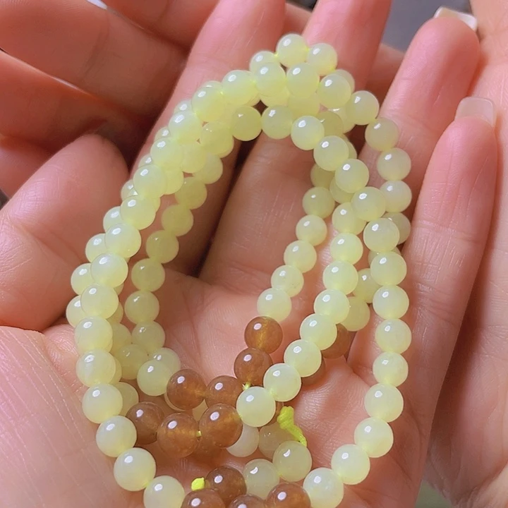 未镶嵌手串岫岩老玉（透闪石质玉）