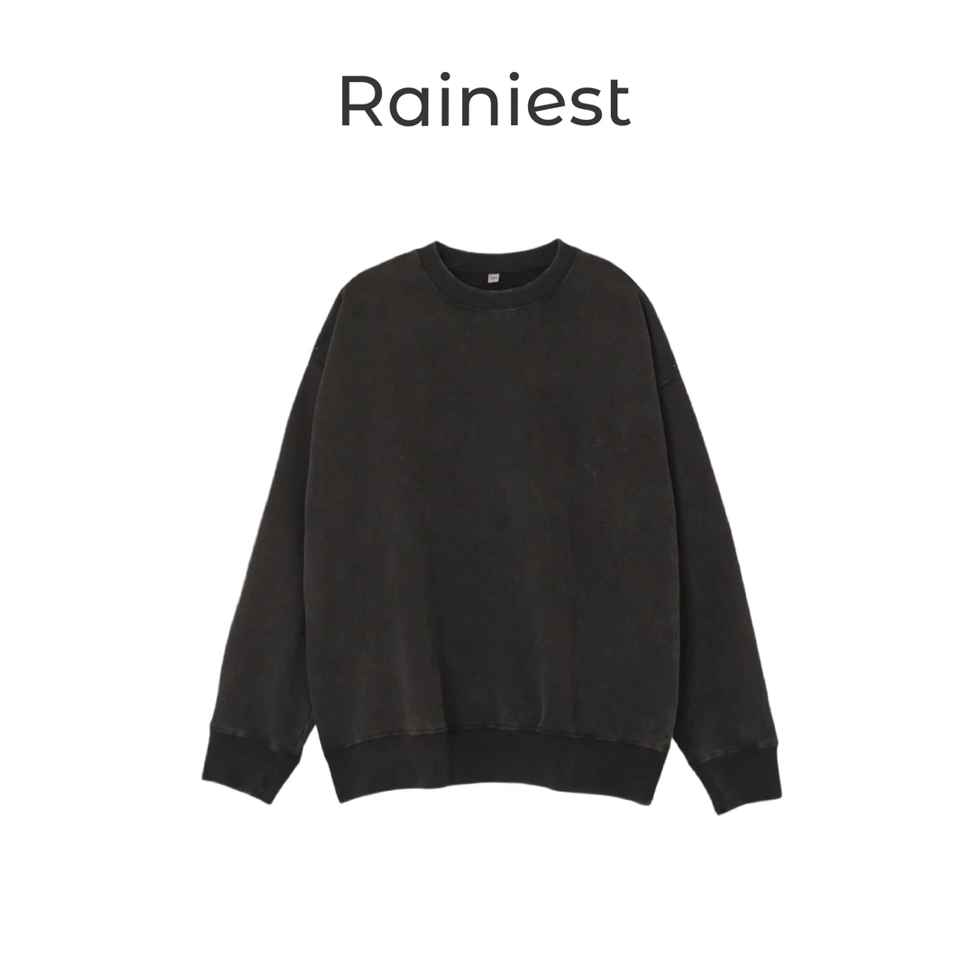 雨哥Rainiest棉涤薄绒圆领女经典百搭卫衣S259W003G3
