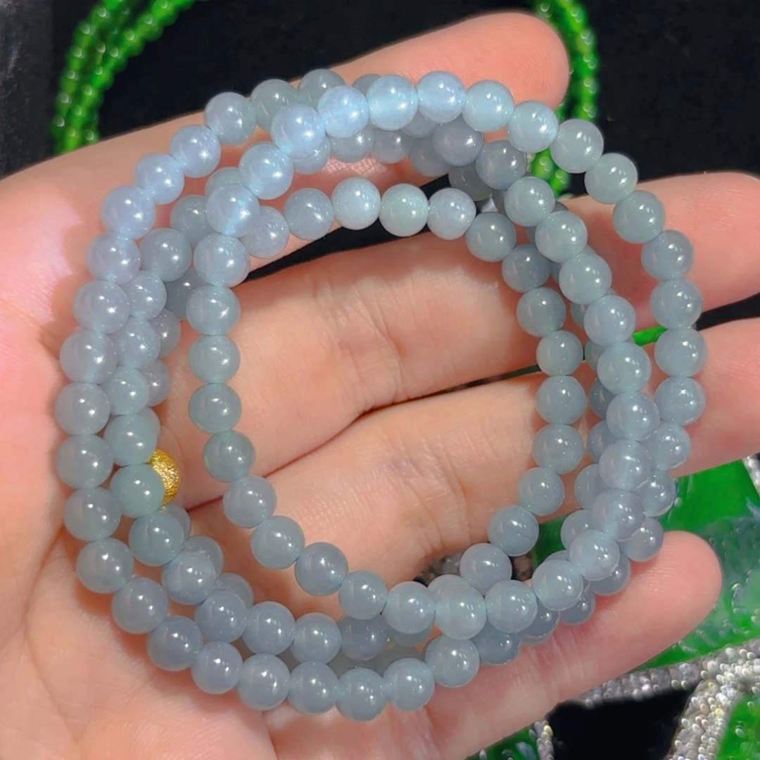 颈饰未镶嵌翡翠珠链
