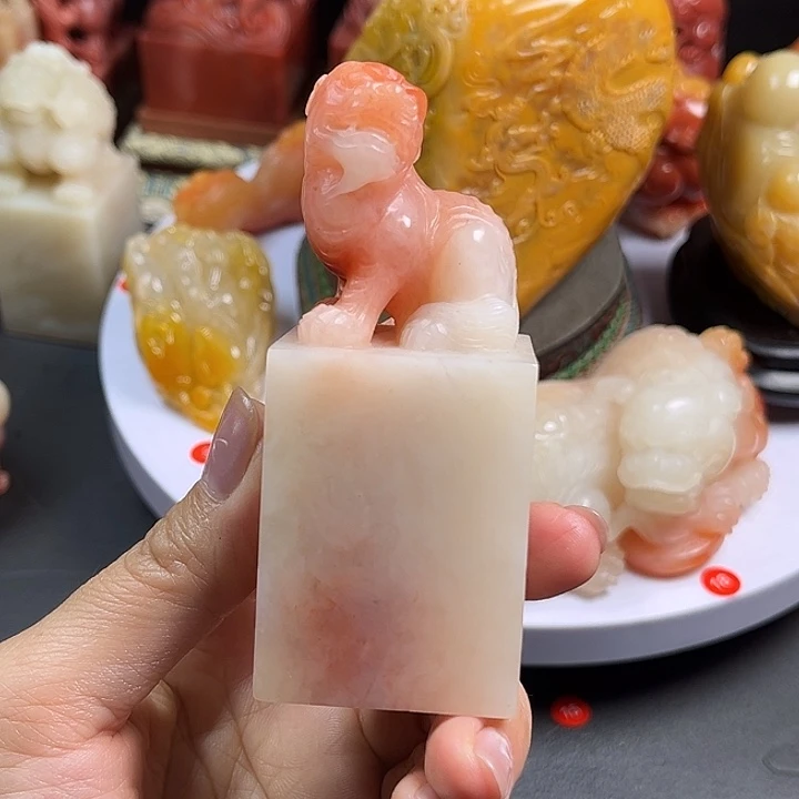寿山石狮子印章章