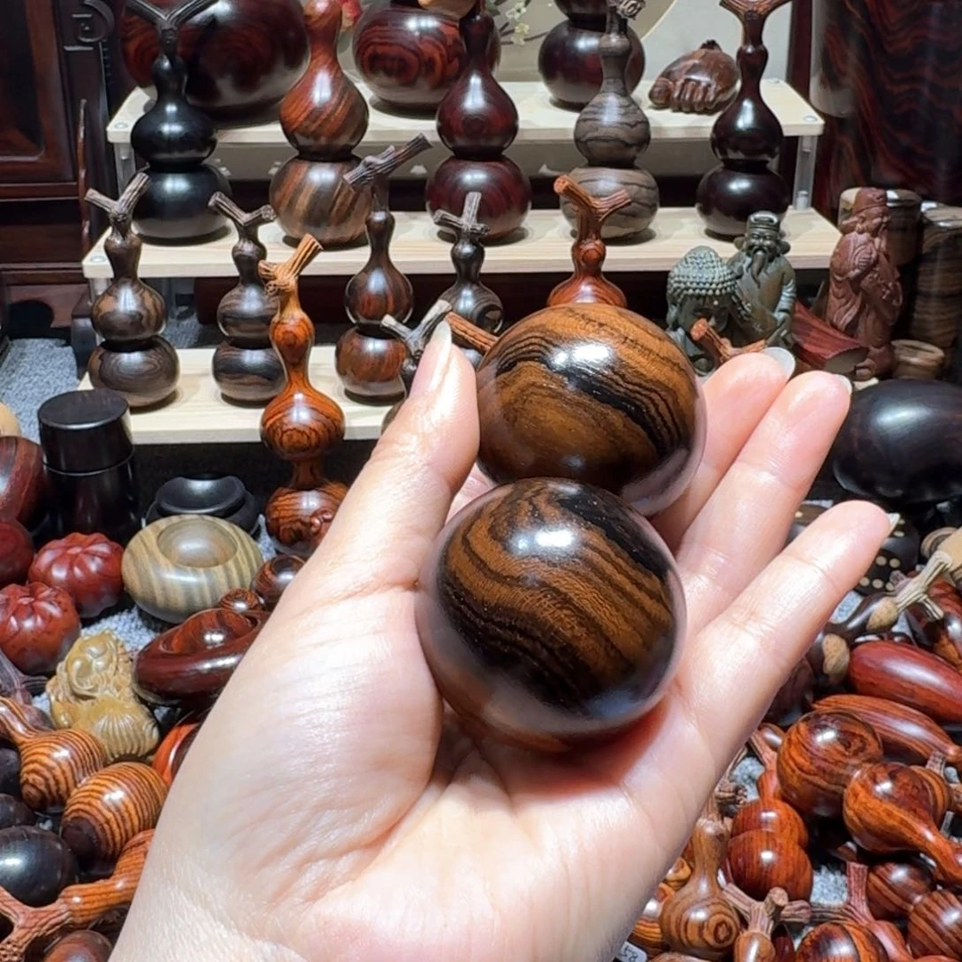 木中***江黑柿木手球4.3