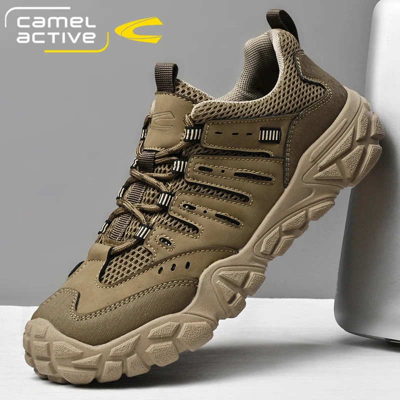 骆驼动感登山鞋男春秋防滑越野徒步户外鞋男士软底爬山跑步运动鞋