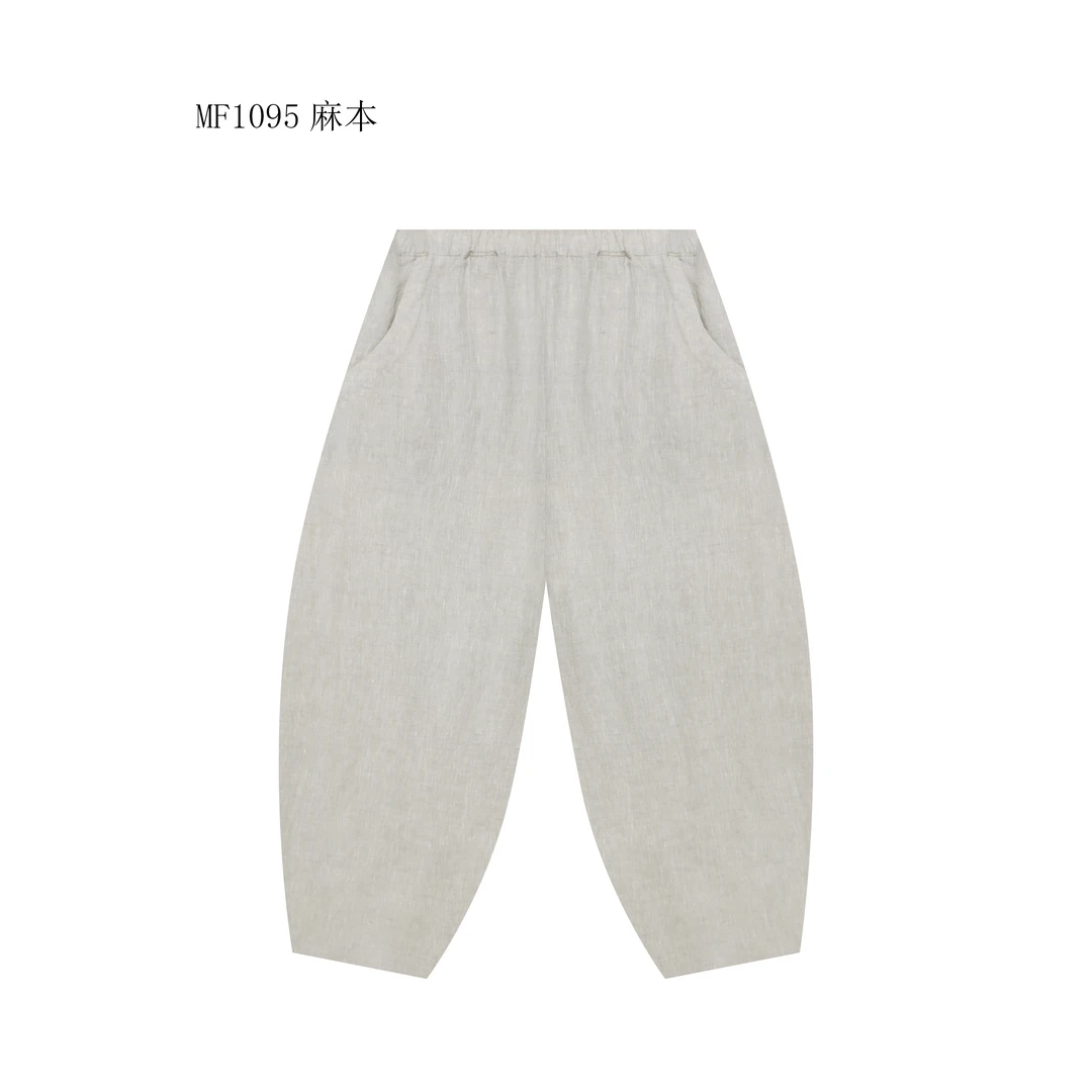 【麻訪家】MF1095麻本文艺舒适宽松显瘦百搭休闲哈伦裤