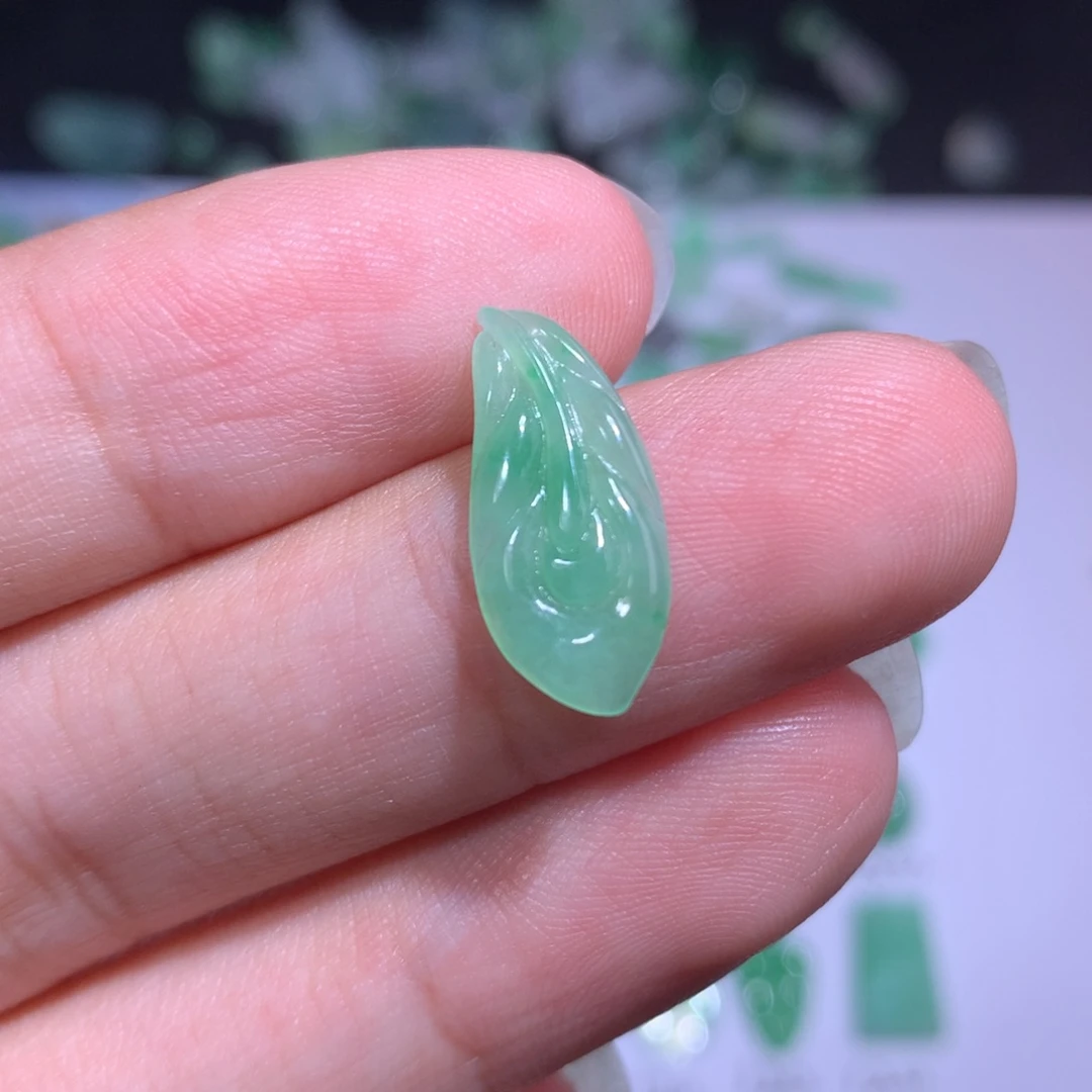 翡翠未镶嵌颈饰羽毛