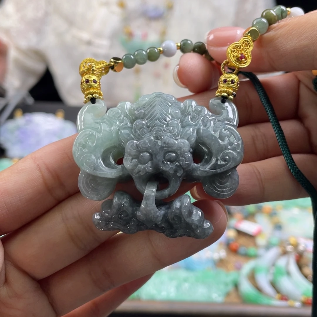 翡翠未镶嵌颈饰代编织