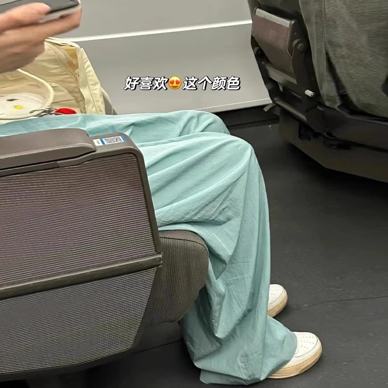 奶芙山本裤女2025新款夏高腰垂感休闲慵懒风小个子宽松显瘦阔腿裤