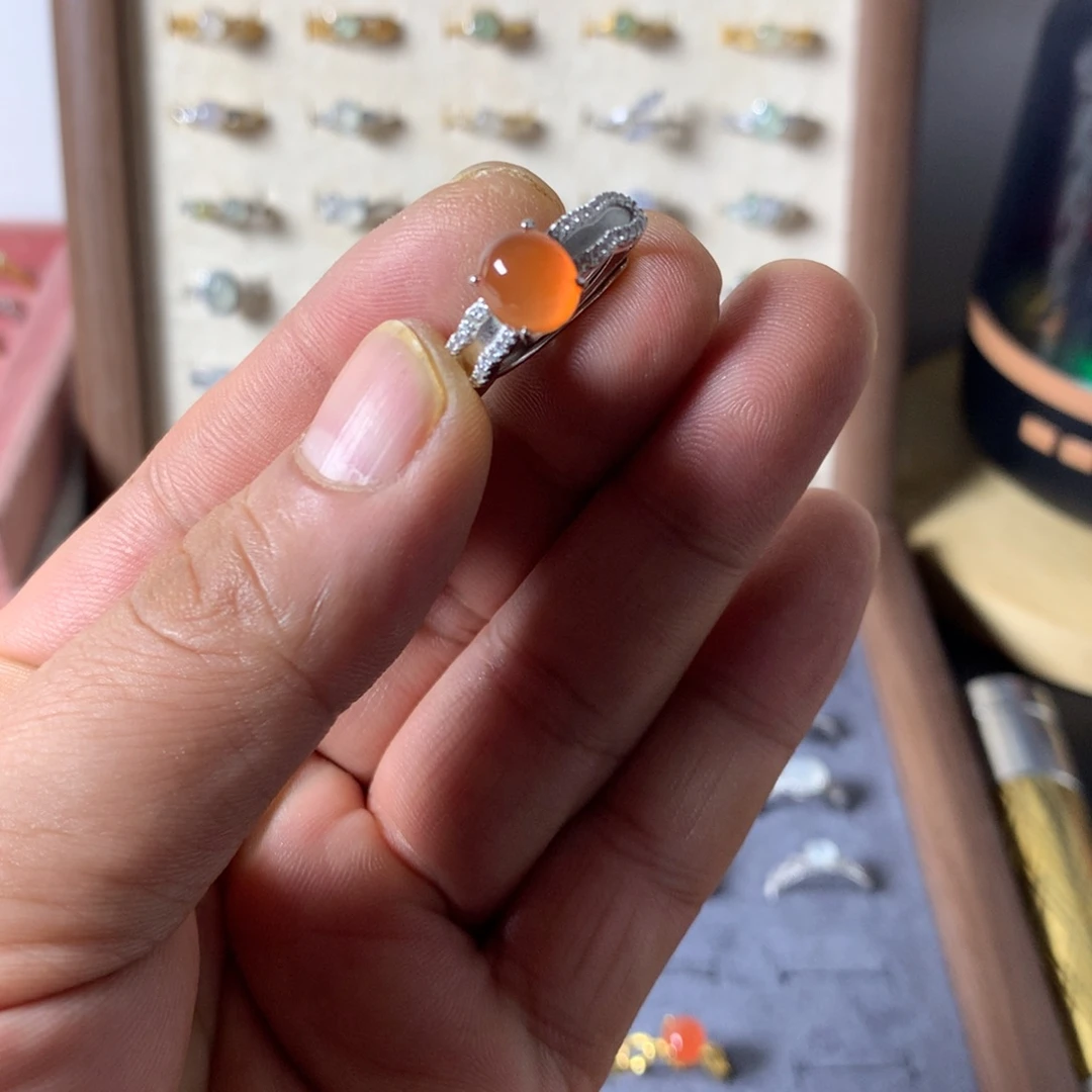 翡翠未镶嵌戒指0001