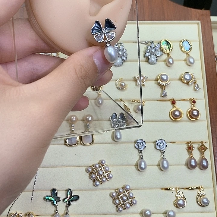 未镶嵌淡水珍珠耳饰