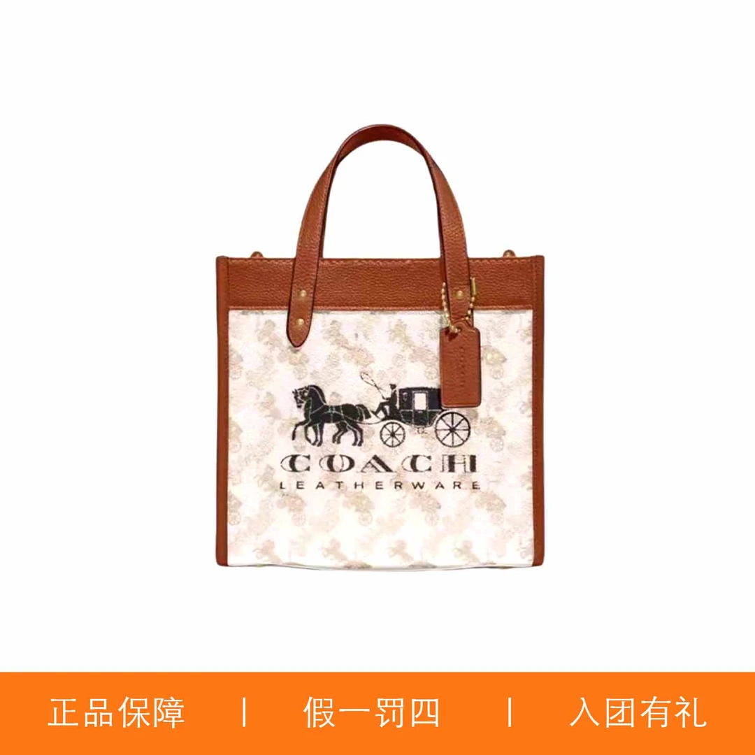 95新 COACH/蔻驰 蔻驰马拉车方托/E5172/22X21X12