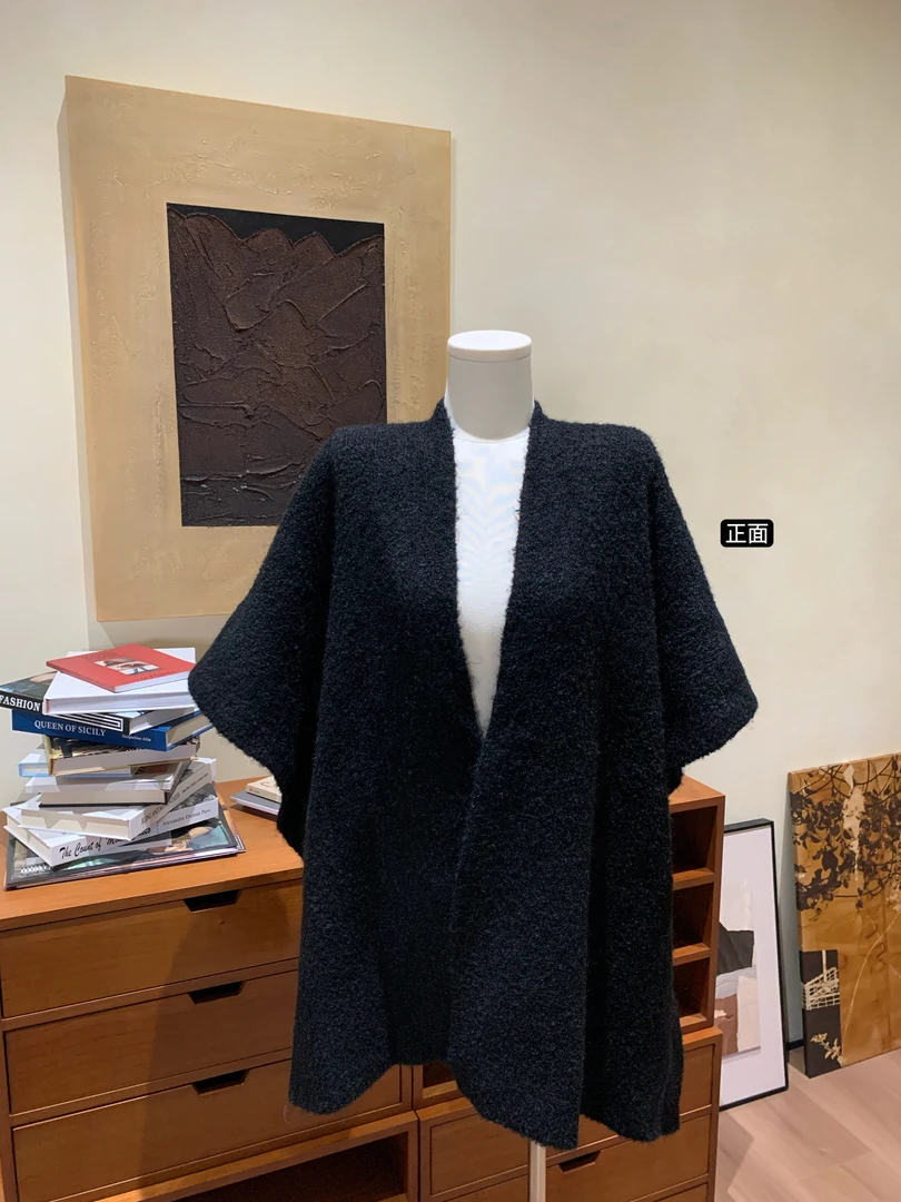 EIA一尧【冬季新品清仓】气质慵懒高级羊毛圈圈纱披肩松弛感坎肩