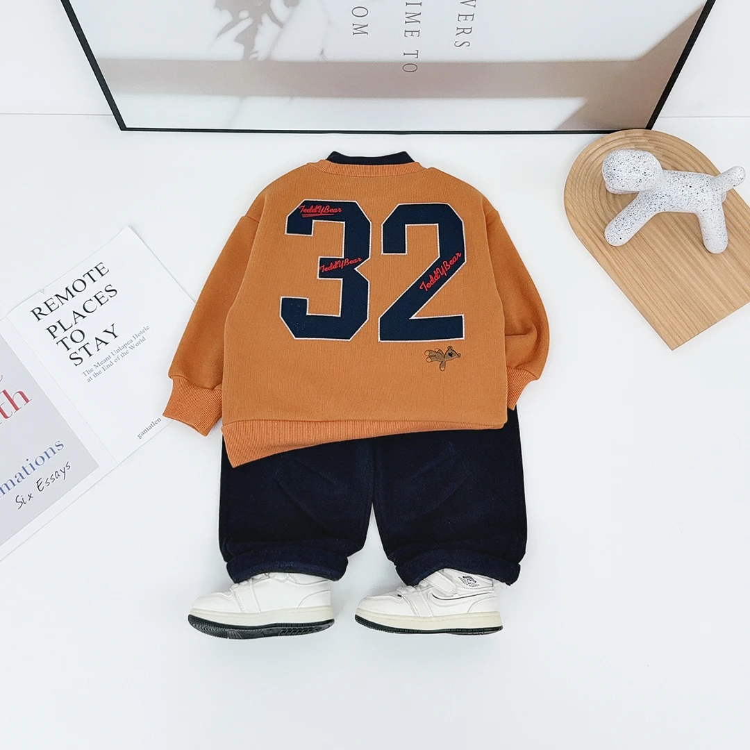 儿童卫衣加绒款2025新款秋冬装男童上衣潮牌HZ251155悠悠童话童装