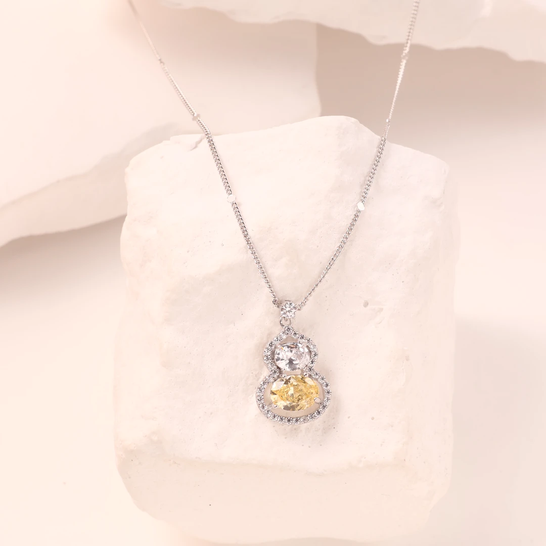 链子925银合成锆石 925银 予你温暖项链Y143时尚简约百搭