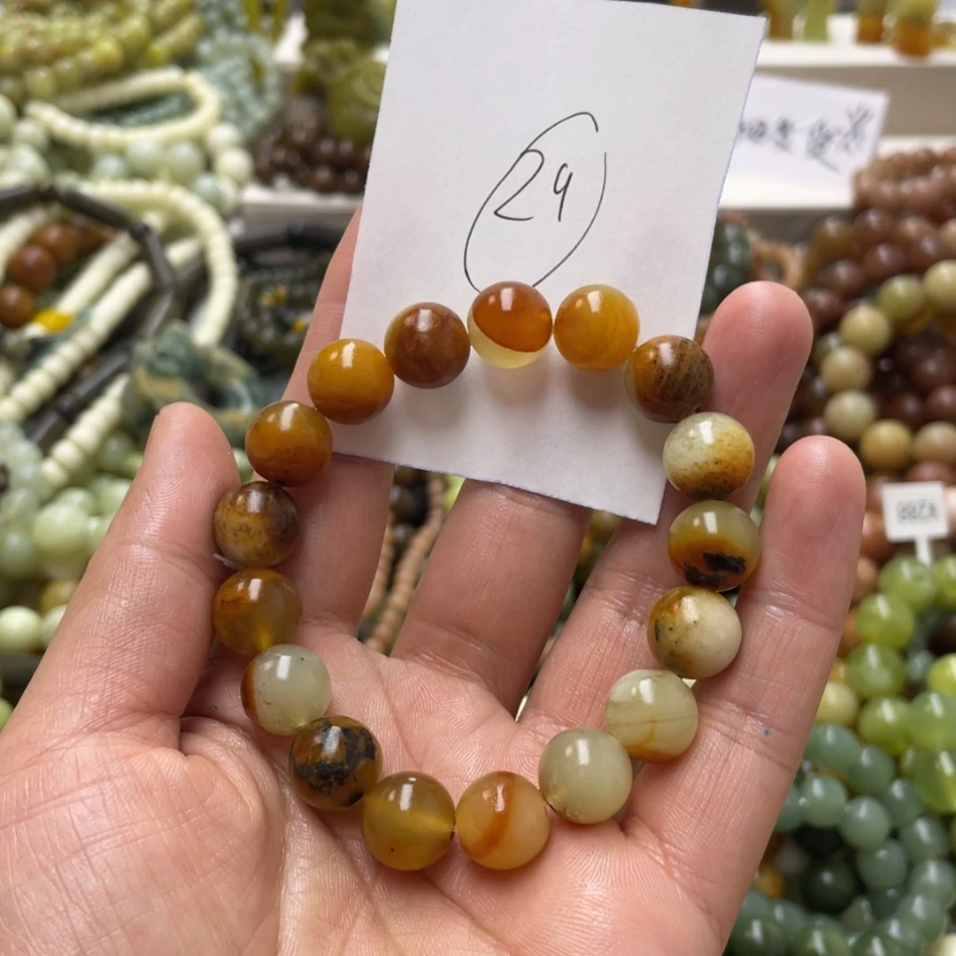 蛇纹石玉手链未镶嵌