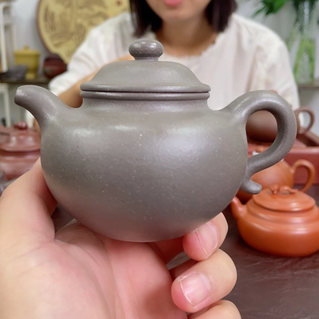 茶壶紫砂莲子青灰段