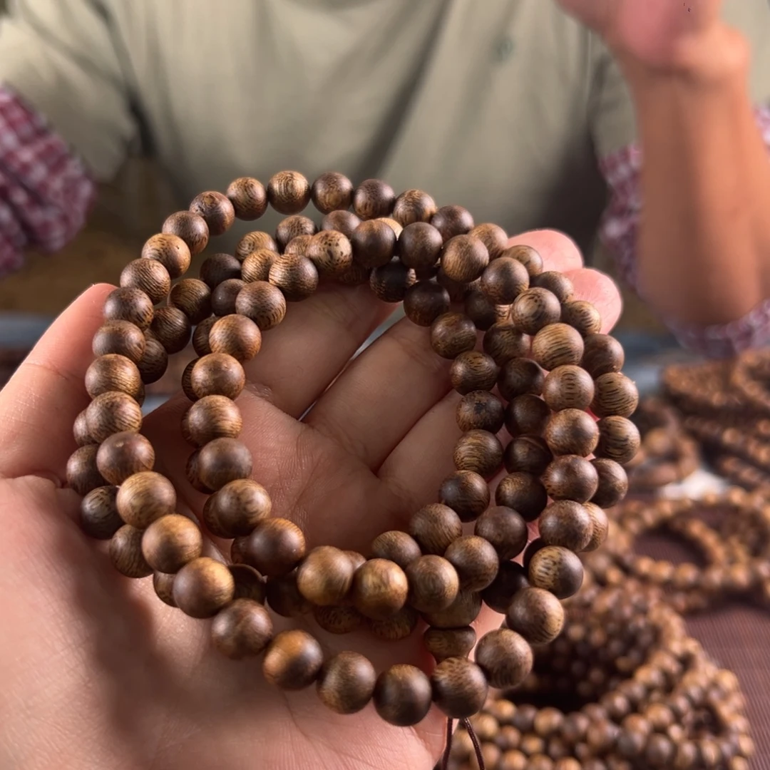 蓝***云沉香手串卡8规格圆珠多圈 26克+ 陆河多样性发货一条