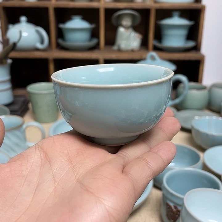 杯子紫****"天青手工精修杯特价放漏
