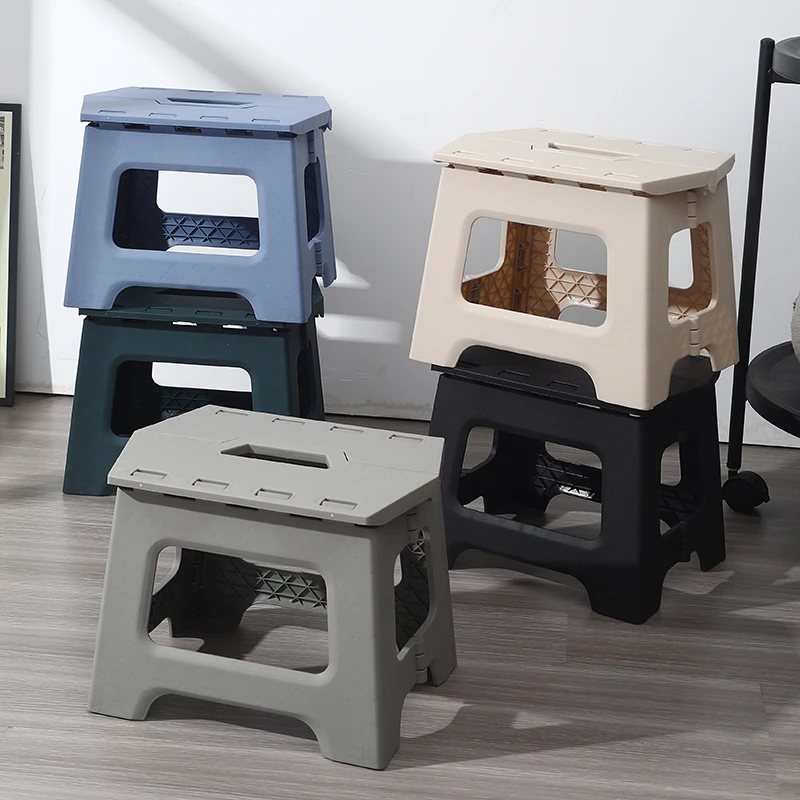 加厚可折叠板凳易收纳矮凳客厅茶几凳塑料便携马扎成人钓鱼户外凳