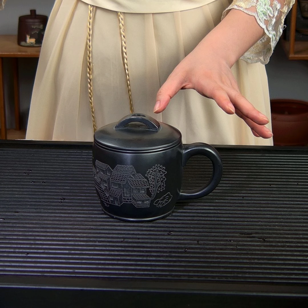 茶杯紫砂高货放漏