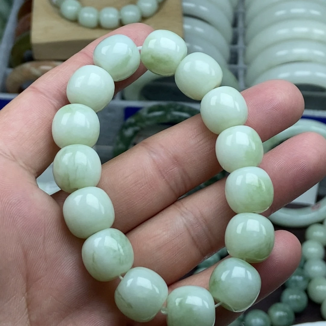 蛇纹石玉未镶嵌手链