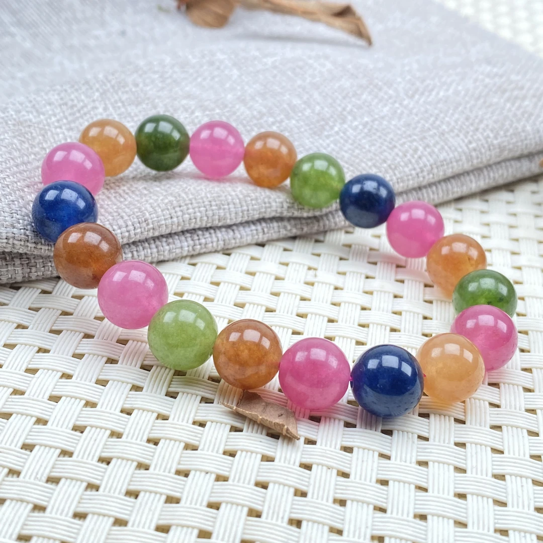 BX-54号清新大气彩虹碧10mm手链多样性发一件