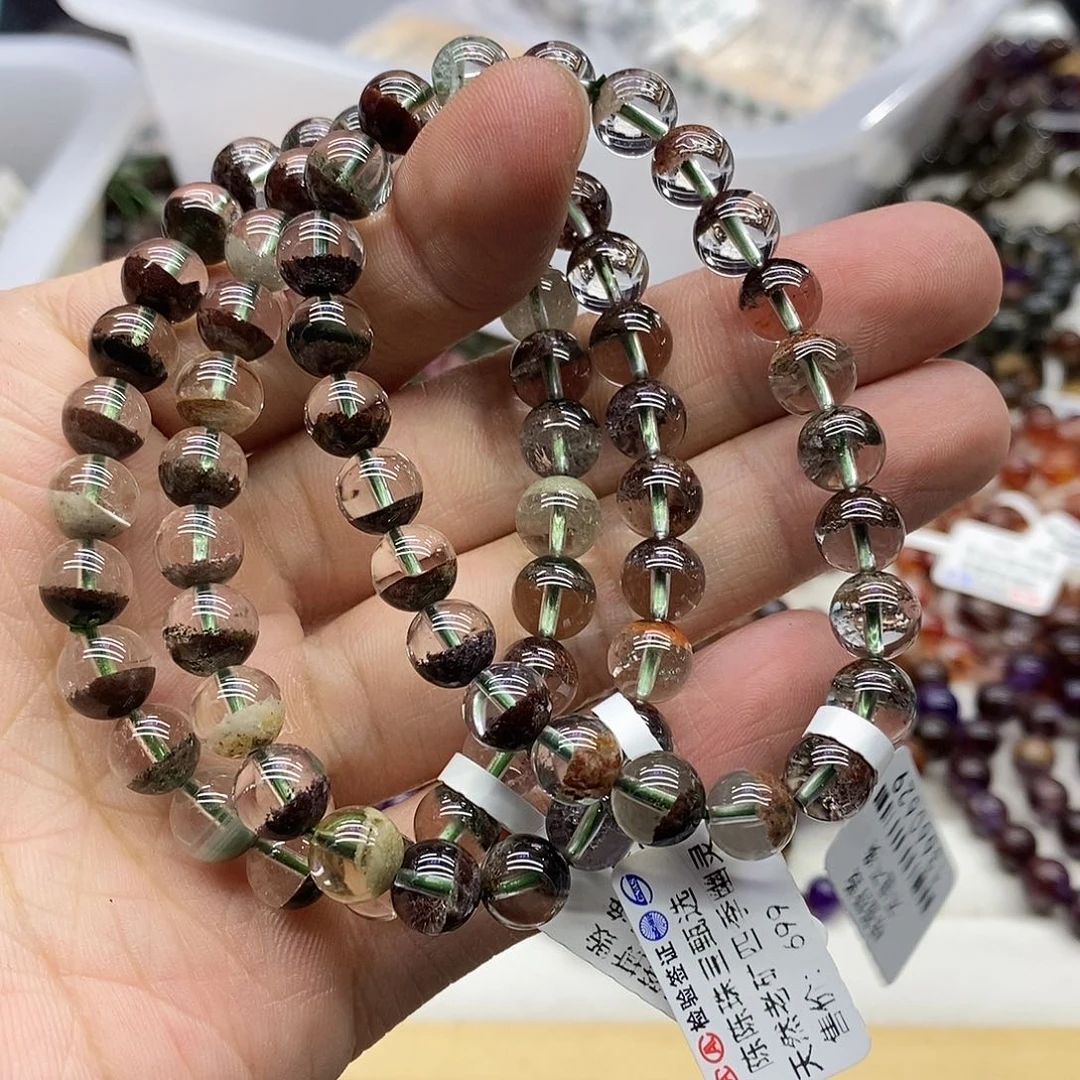 水晶手链未镶嵌多样性发货发一条