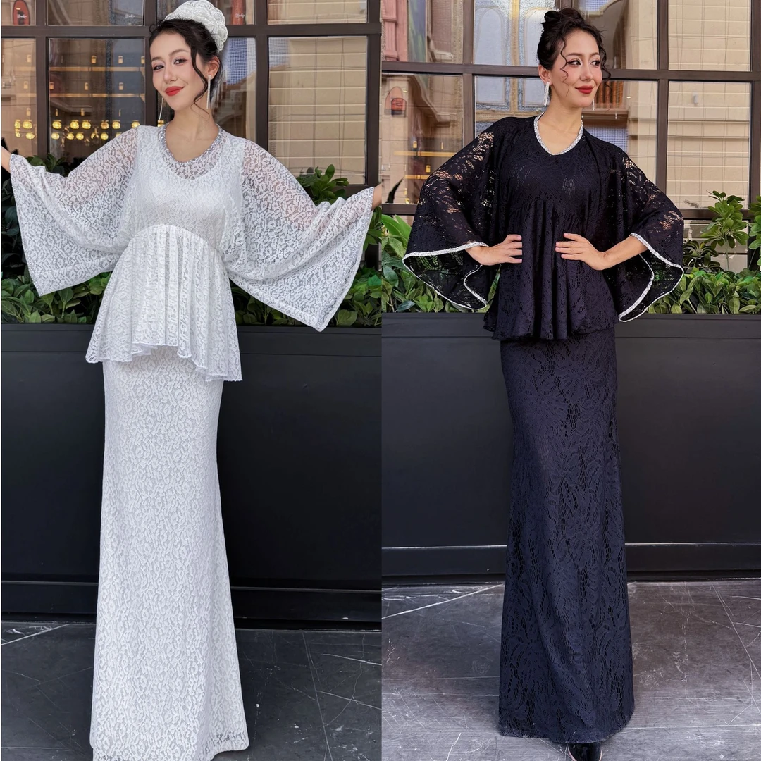 夏季显瘦黑色设计师千金轻奢套装长裙休闲圆领女生韩系ins衣服