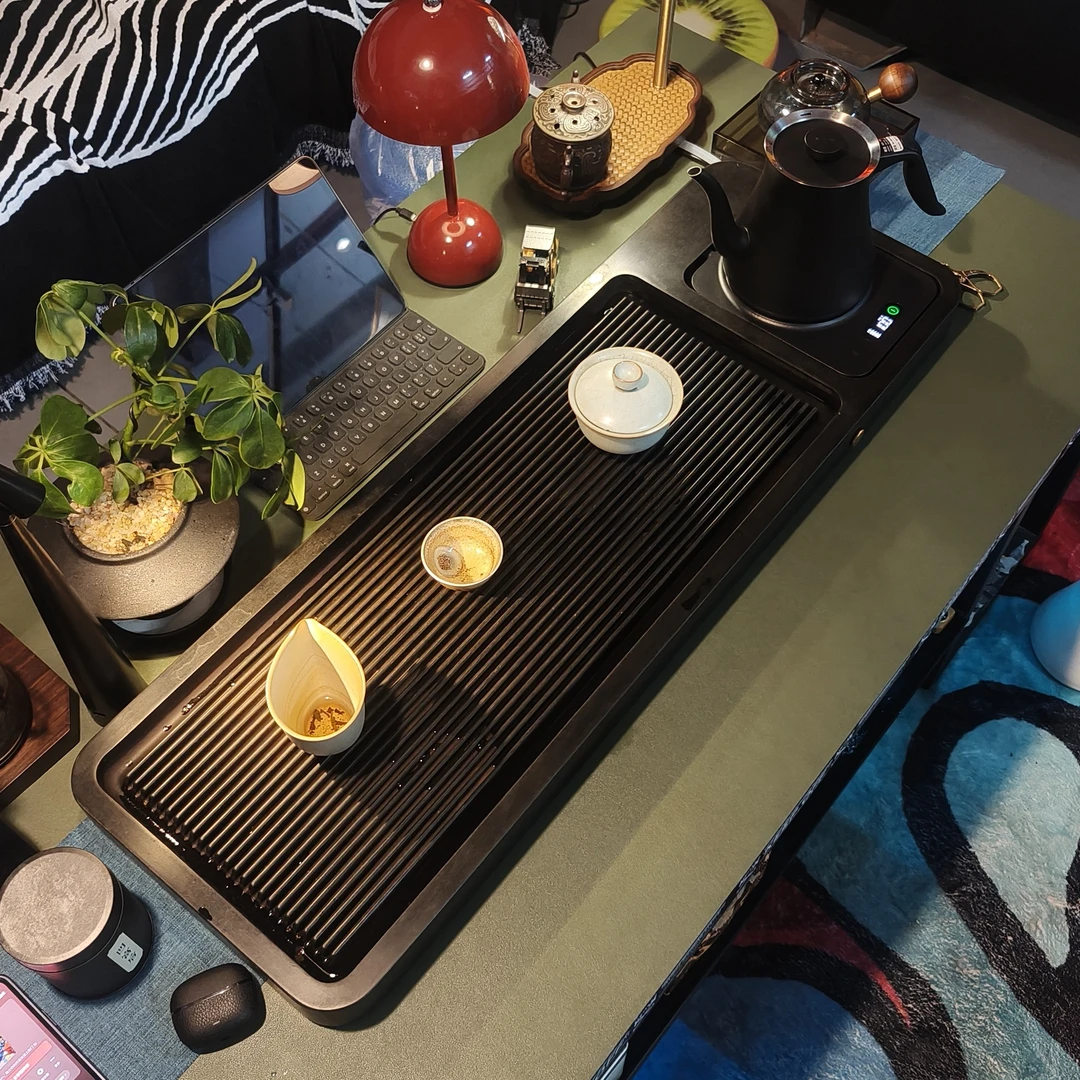 茶小白茶小白电木茶盘可搭配小白壶嵌入（单茶盘不含水壶）茶盘电木