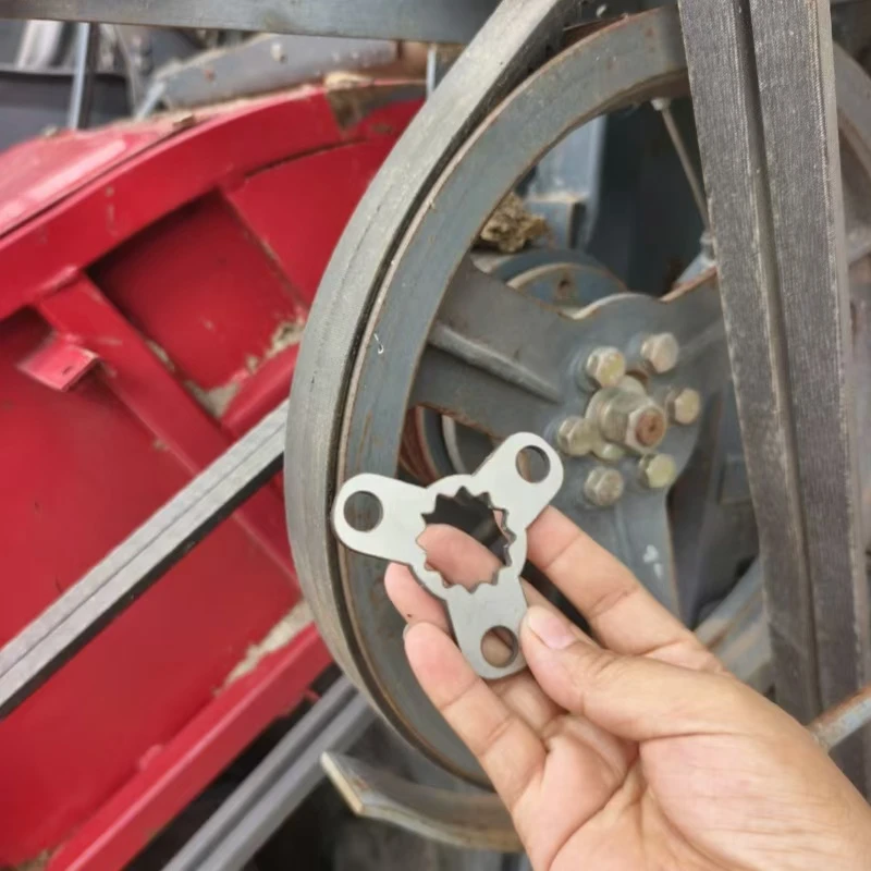 沃得锐龙收割机配件过桥上轴螺帽防退丝锁片防脱丝限位片加厚