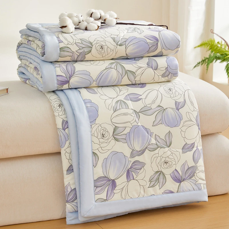 水洗棉夏被可机洗空调被芯夏季薄被子单双人凉感夏凉被棉花被批发