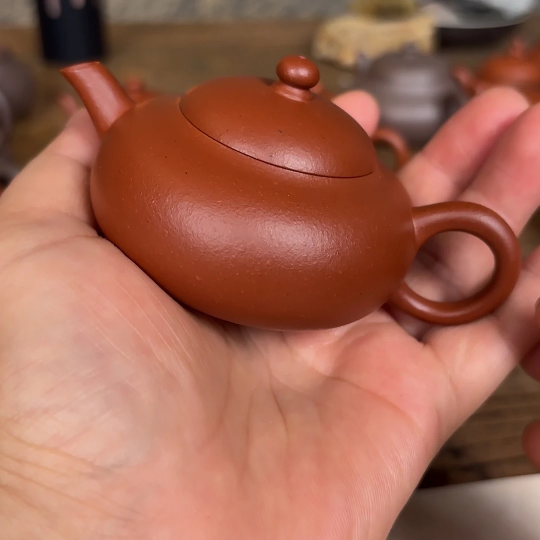 紫砂茶壶梨壶朱泥