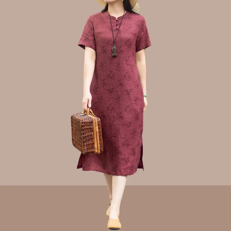 新中式国风改良旗袍裙2025年夏季新款显白立领复古连衣裙优雅女装